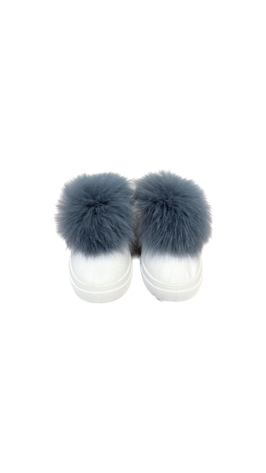  fur sneaker patches in a jeans coloured blue