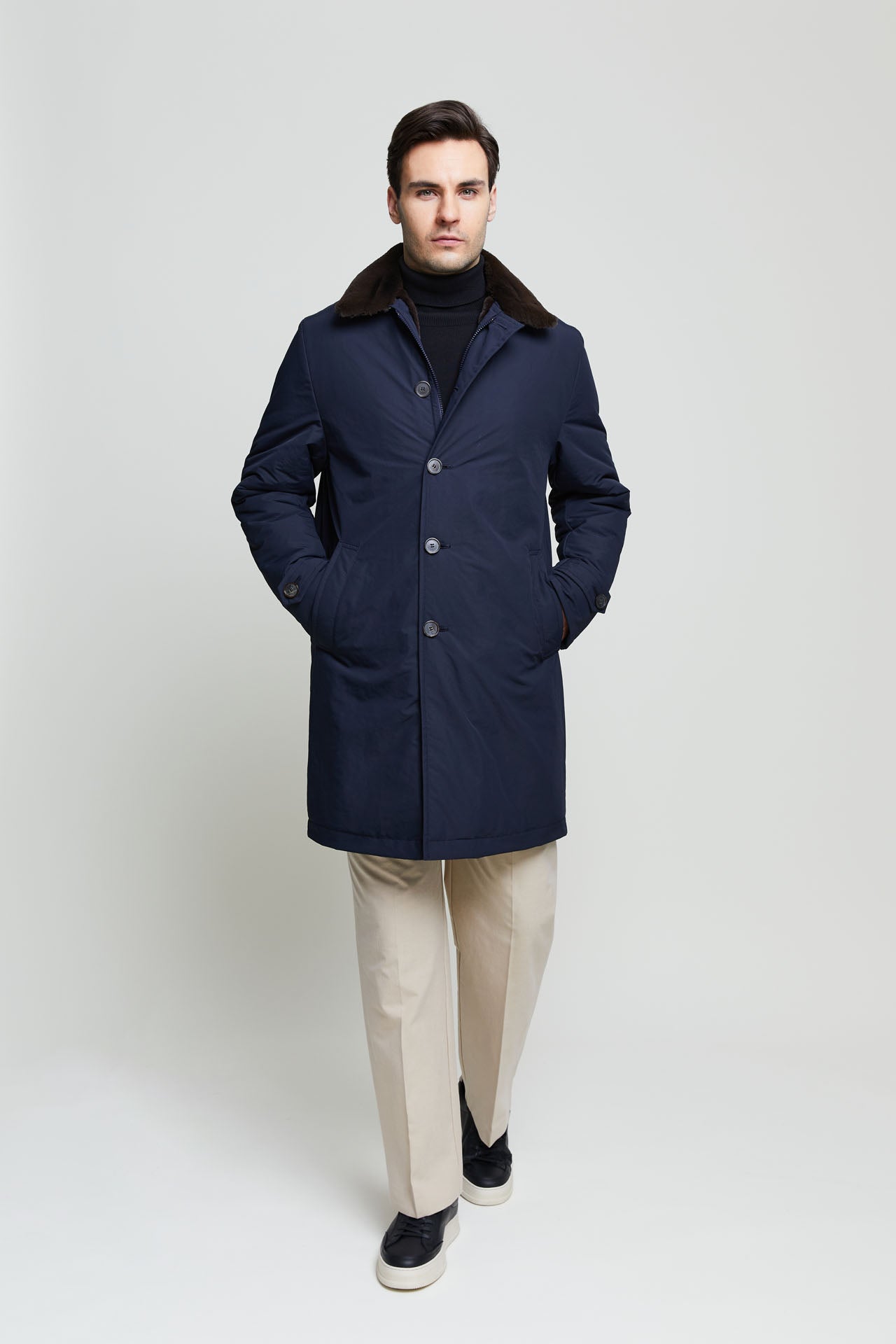 Mens store lined overcoat