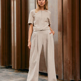 LINEN JACKET, CROPPED
