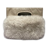 HANDBAG WITH FOX FUR AND LEATHER