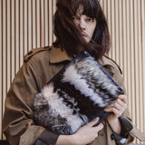 FOX FUR CLUTCH, MULTICOLOR