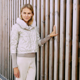 REVERSIBLE FUR JACKET WITH CROPPED SLEEVES