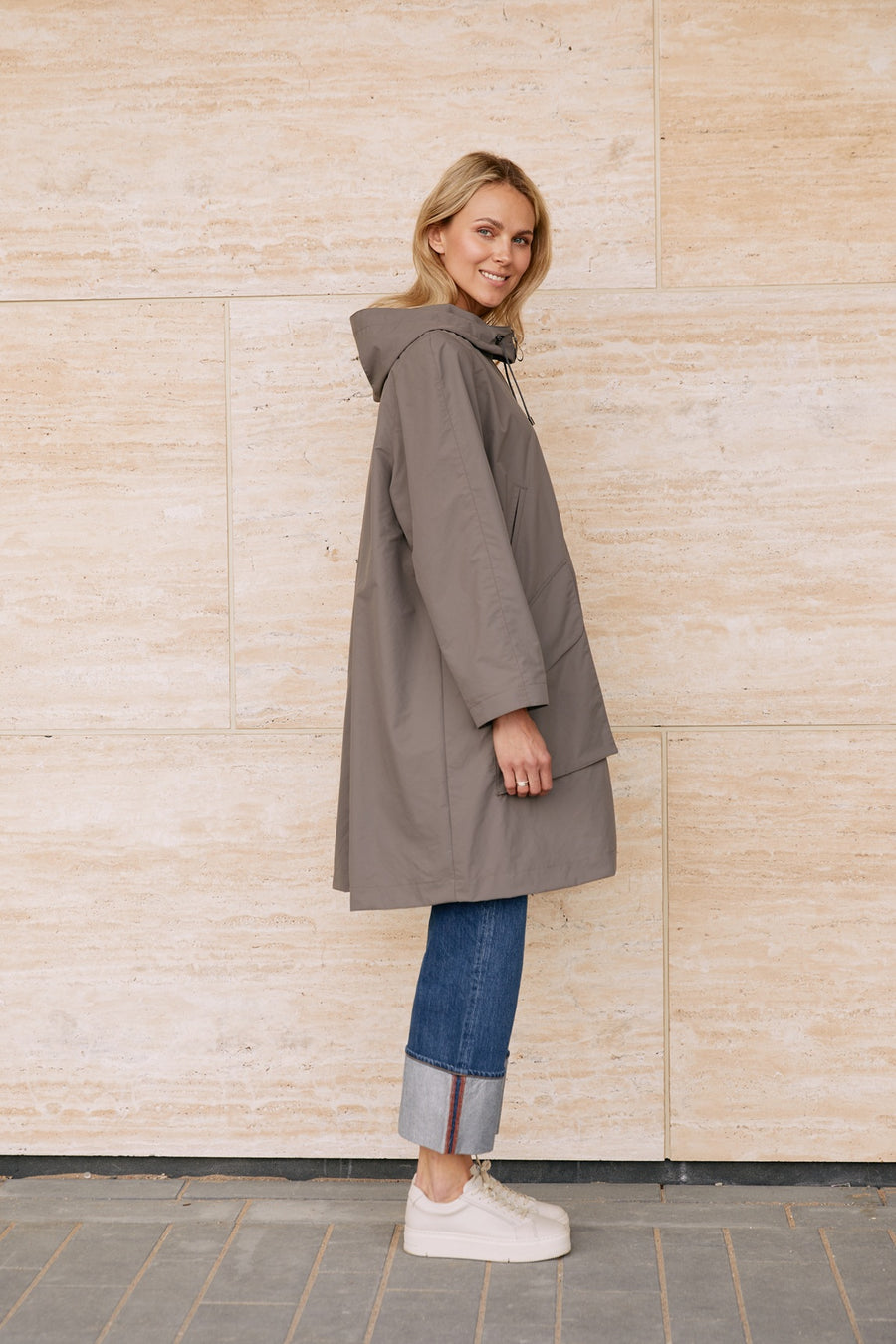 WATERREPELLENT A-LINED PARKA COAT