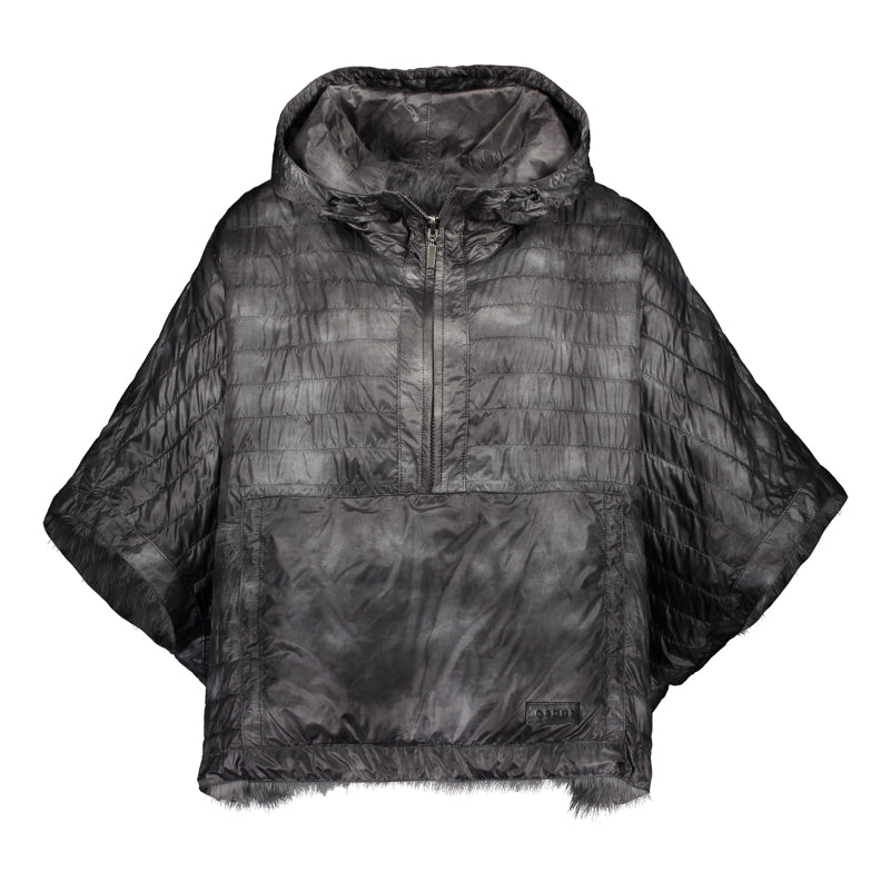 REVERSIBLE FUR PONCHO