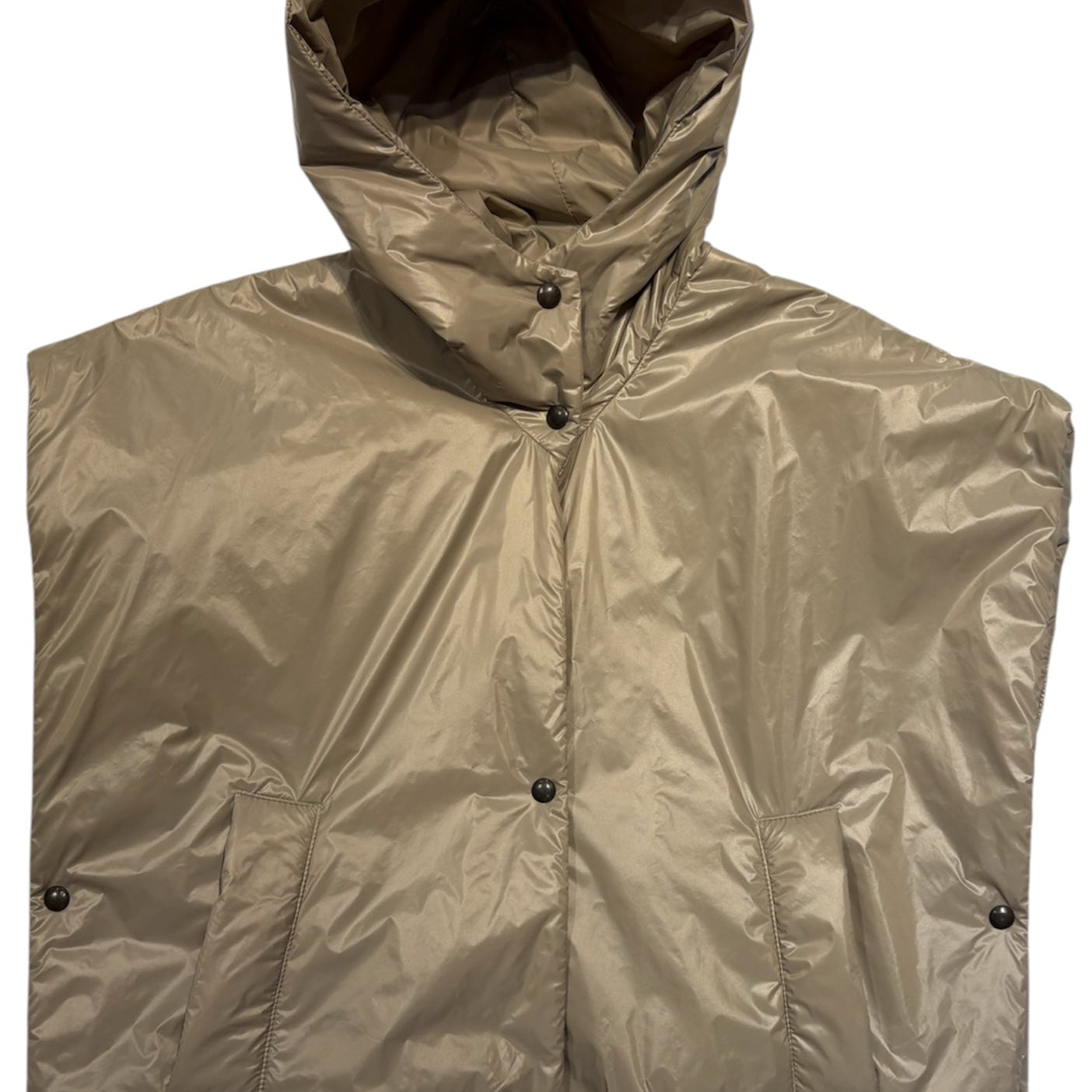 CROPPED LIGHT PADDED VEST WITH HOOD