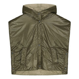 CROPPED LIGHT PADDED VEST WITH HOOD