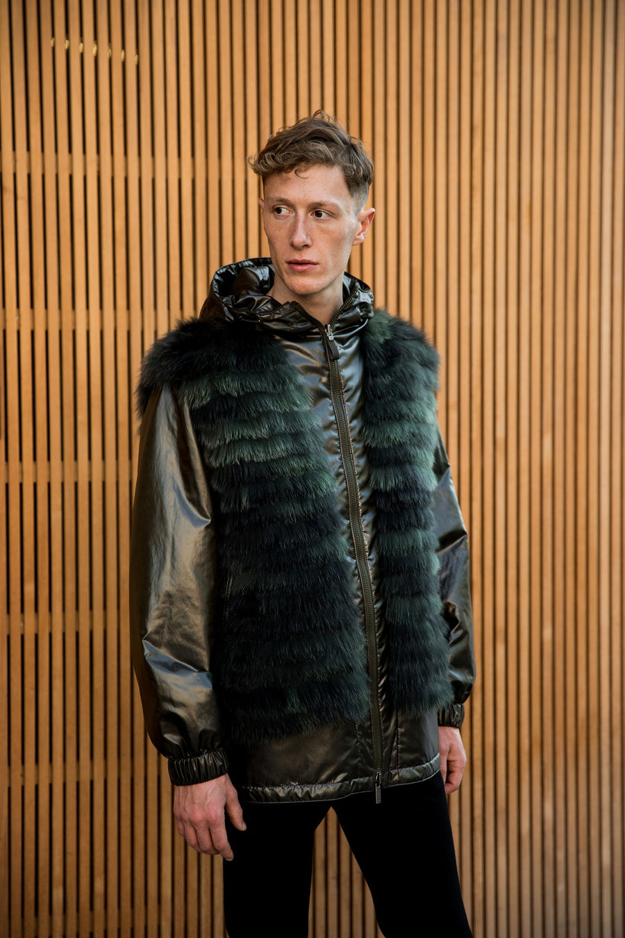 MEN'S REVERSIBLE FOX FUR JACKET