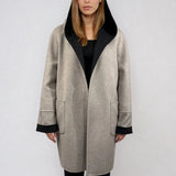 WOOL COAT, REVERSIBLE
