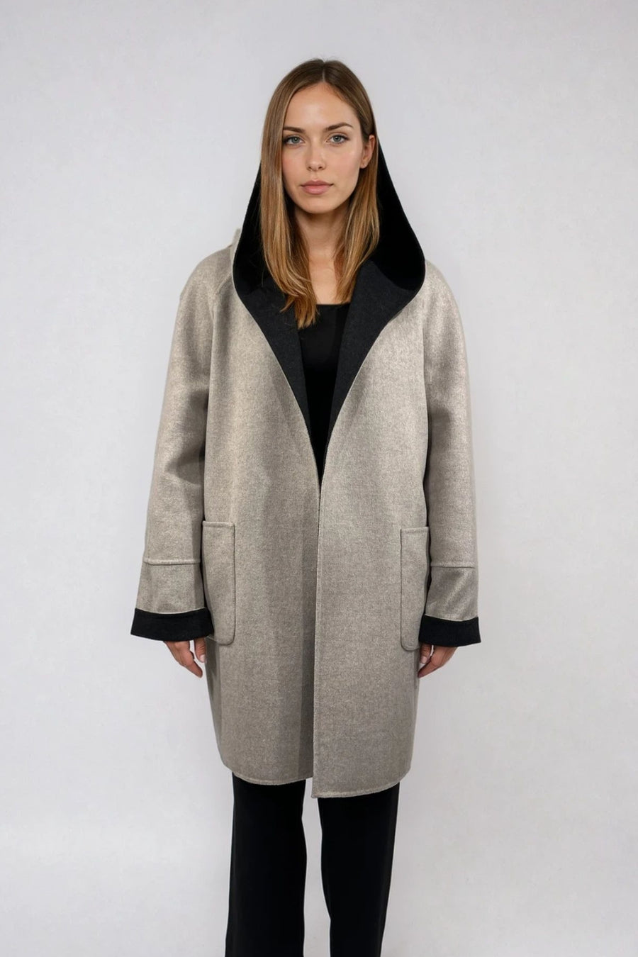 WOOL COAT, REVERSIBLE