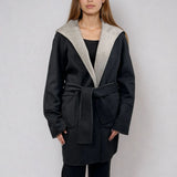 WOOL COAT, REVERSIBLE