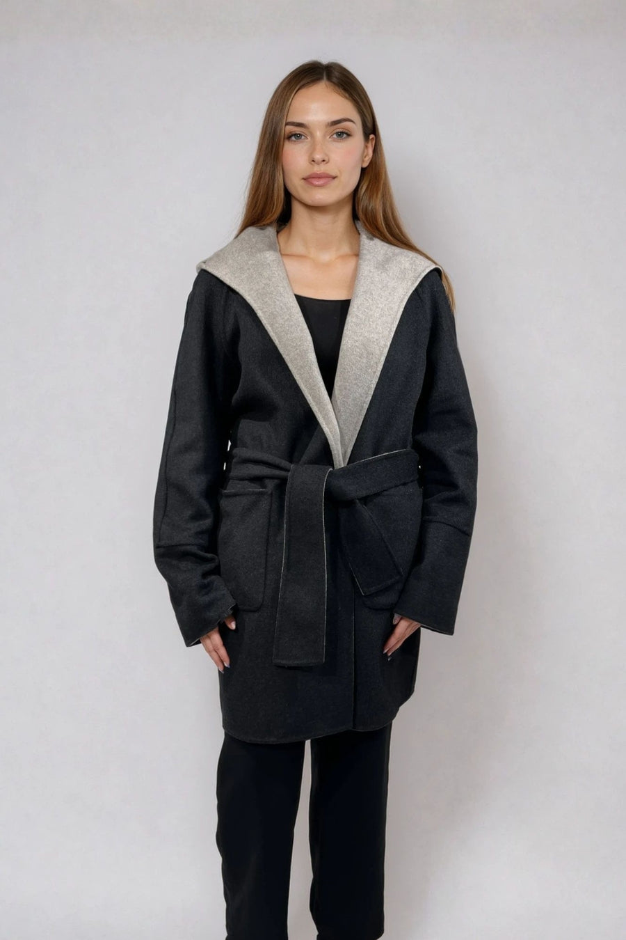 WOOL COAT, REVERSIBLE