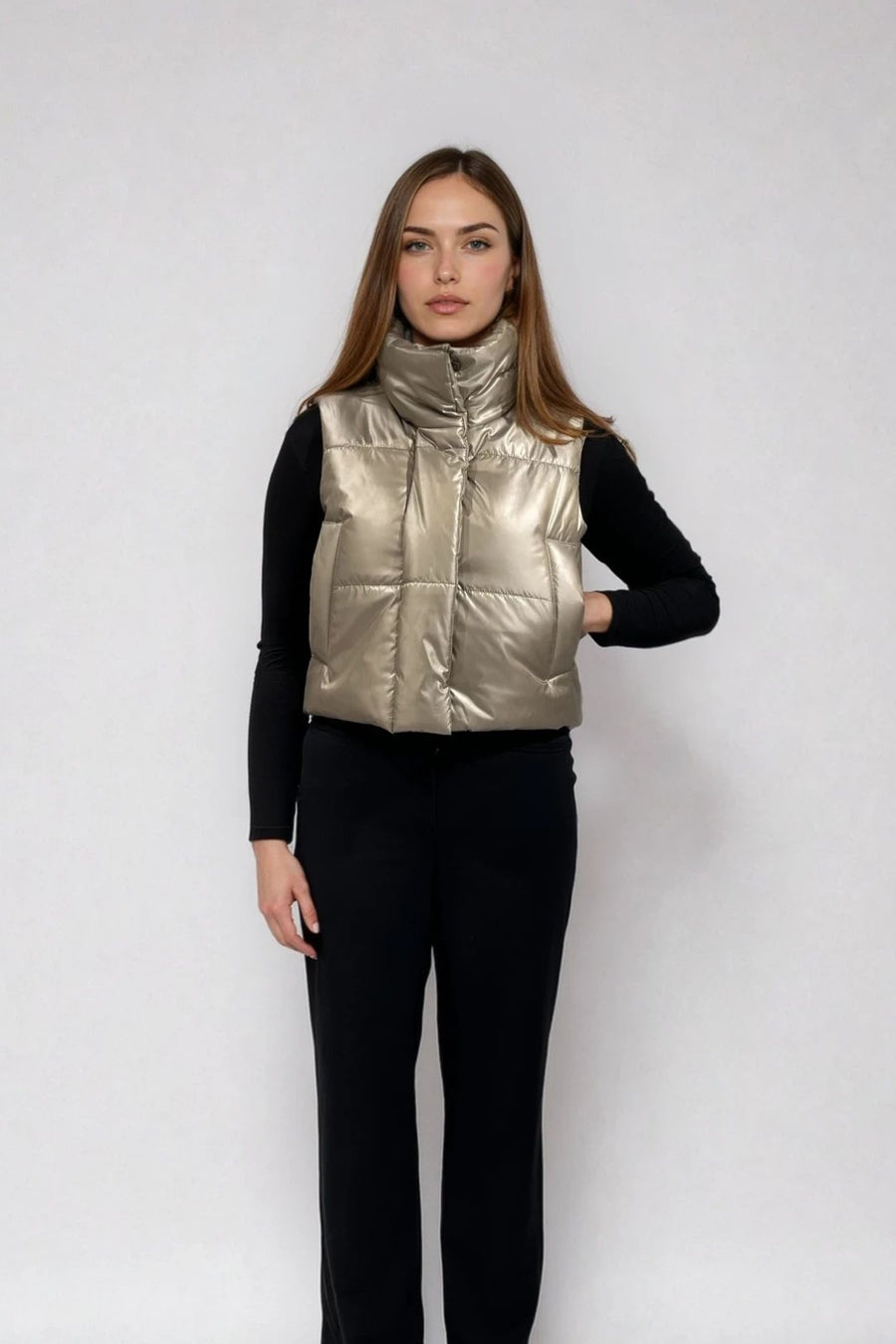 CROPPED PUFFER VEST