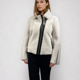 SHEARLING JACKET, CROPPED MODEL