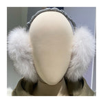 adjustable for fur earmuffs with leather headband 
