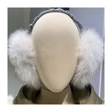 adjustable for fur earmuffs with leather headband 