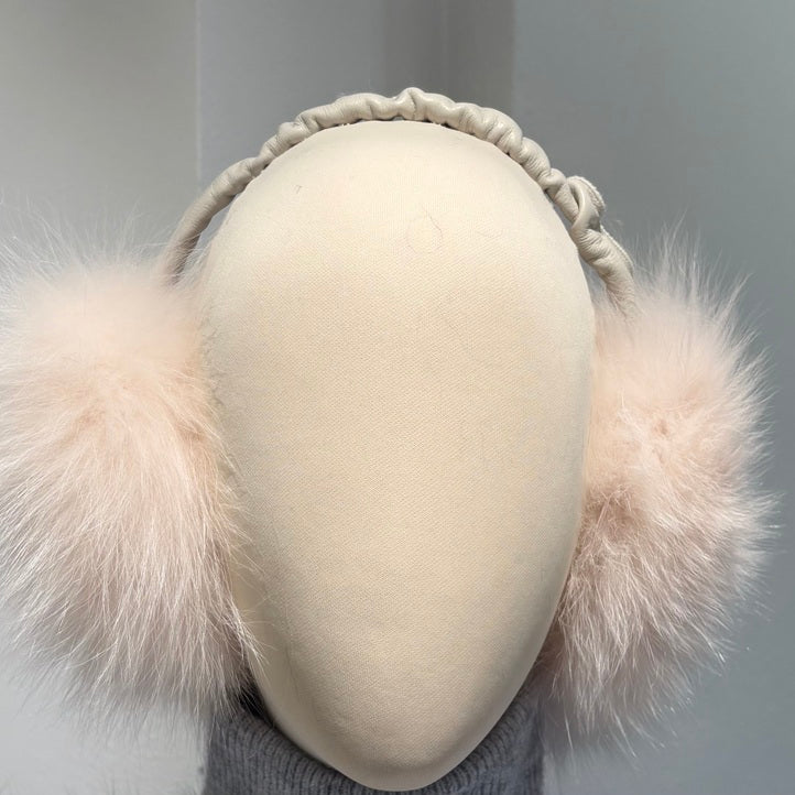 light pink earmuffs from fo fur 