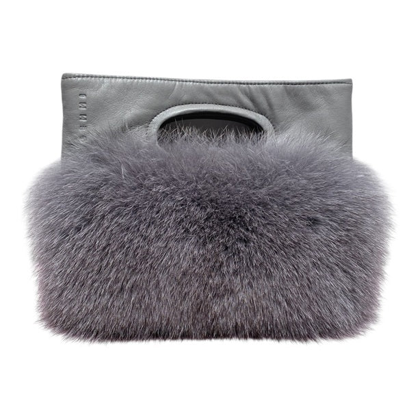 HANDBAG WITH FOX FUR AND LEATHER