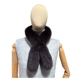 A purple color fox fur scarf 