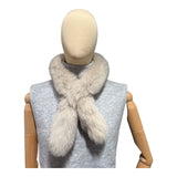 A beige fox fur scarf from FInland 