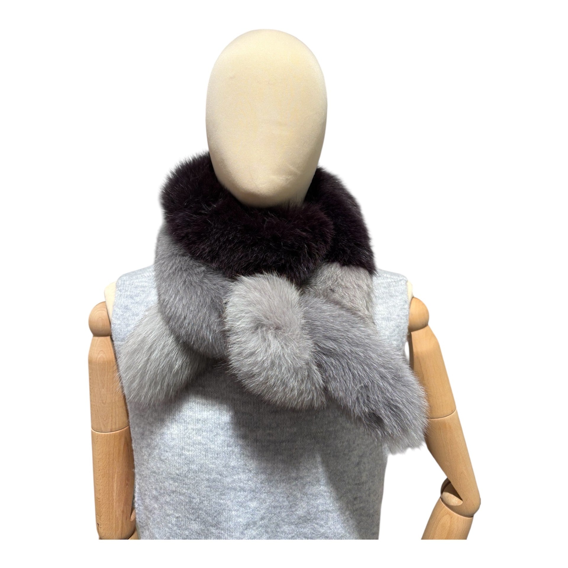 LONG FOX FUR SCARF