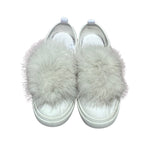 accessorize your sneakers with sneaker patches from off-white fox fur 