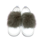 taupe colored fur sneakerpatches that can be used with your own sneakers 