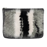 FOX FUR CLUTCH, MULTICOLOR