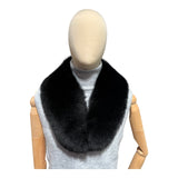 A large black fox fur collar perfect for elevating a Winter coat 