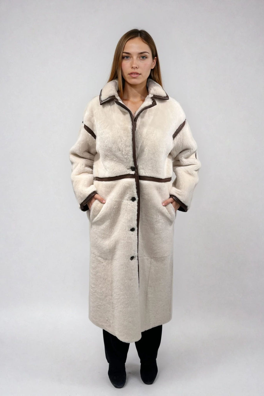 SHEARLING MAXI COAT