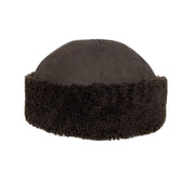 men's round shearling hat 