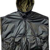 cropped padded gilet with hood 