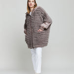 Gemmi reversible women's fox fur coat in an contemporary, oversized design
