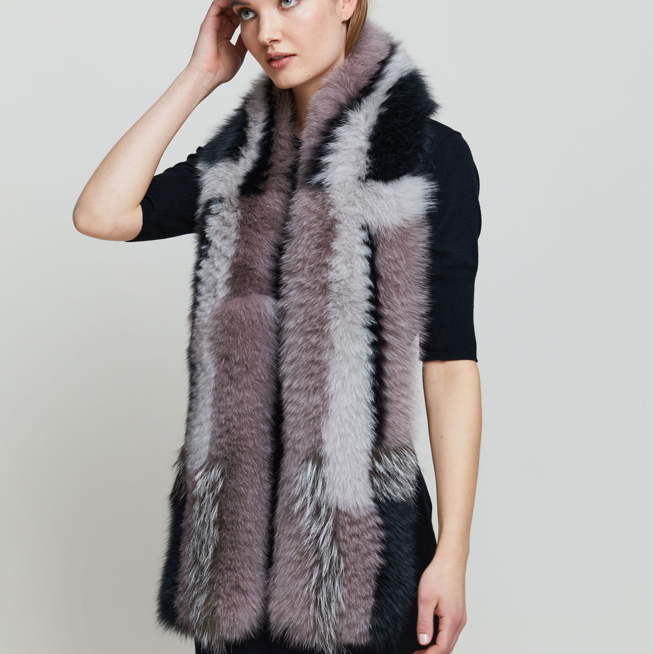 Gemmi luxury fox fur scarf