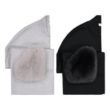 2 knitted classical merino vests with large pockets 