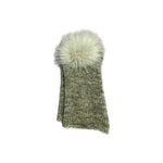 Fingerless gloves with fur details in beige