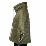 limited edition product is available in three colors. The orange and olive anoraks have a light beige lining and large pocket with zipper. The black anorak is all black. 