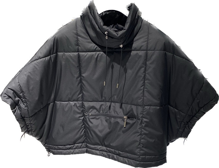 chimney collar puffer, with soft, warm padded lining.