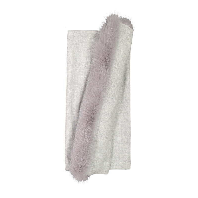 cashmere wrap with a luxurious trim