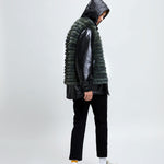 Men's black fur coat