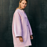 This luxurious womens wool coat is light, warm and  part of our sustainable fashion range